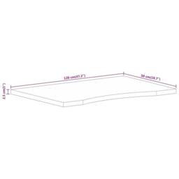 Berkfield Home Beautiful Desk Top with Curve 120x50x2.5 cm Solid Wood Rough Mango in Brown - thumbnail 8
