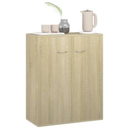 Berkfield Home Sideboard Sonoma Oak 60x30x75 cm Engineered Wood in Brown - Size: 60 x 30 x 75 cm - thumbnail 4