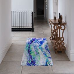 Benjamin Tate Design Blue Wilderness Runner Rug in Natural - Size: 67 cm x 230 cm - thumbnail 3