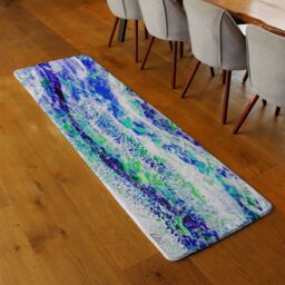 Benjamin Tate Design Blue Wilderness Runner Rug in Natural - Size: 67 cm x 230 cm - thumbnail 2