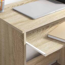 Berkfield Home Sonoma Oak Computer Desk Sonoma oak MDF with oak veneer Medium in Light Oak - thumbnail 4