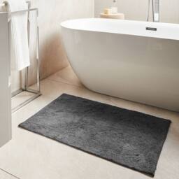 Wyld and Coco Thick Black Cotton Bath Mat 60 x 90 cm - Size: 1600mm x 900mm - thumbnail 1