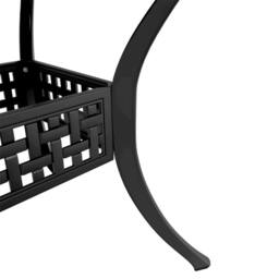 Berkfield Home 5 Piece Garden Dining Set Black Cast Aluminium - thumbnail 5