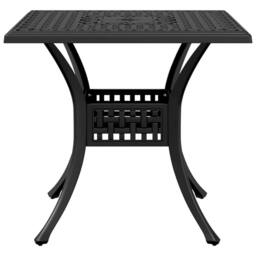 Berkfield Home 5 Piece Garden Dining Set Black Cast Aluminium - thumbnail 4