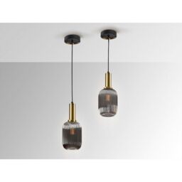Netlighting Norma Globe Pendant Ceiling Light Black Brass Glass E27 UK STOCK - thumbnail 5