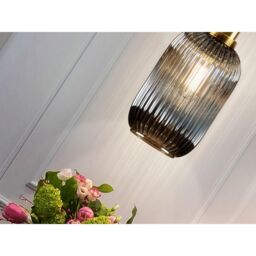 Netlighting Norma Globe Pendant Ceiling Light Black Brass Glass E27 UK STOCK - thumbnail 4