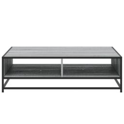 Berkfield Home Coffee Table Grey Sonoma 100x100x30 cm Engineered Wood & Metal - Size: 100 x 100 x 30 cm - thumbnail 5