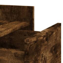Berkfield Home Bedside Cabinet Smoked Oak 45x50x65 cm Engineered Wood in Brown - Size: 45 x 50 x 65 cm - thumbnail 9