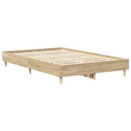 Berkfield Home Bed Frame No Mattress Sonoma Oak 120x200 cm Engineered Wood in Brown - Size: Small Double - thumbnail 7