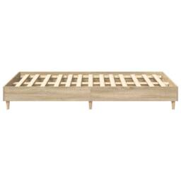Berkfield Home Bed Frame No Mattress Sonoma Oak 120x200 cm Engineered Wood in Brown - Size: Small Double - thumbnail 6