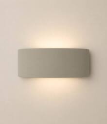 ValueLights Vincent Curved Ceramic Up/Down Flush Wall Sconce Light in Dark Green - thumbnail 3
