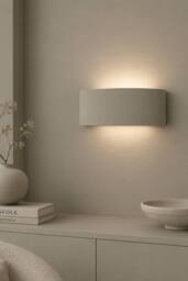 ValueLights Vincent Curved Ceramic Up/Down Flush Wall Sconce Light in Dark Green - thumbnail 1