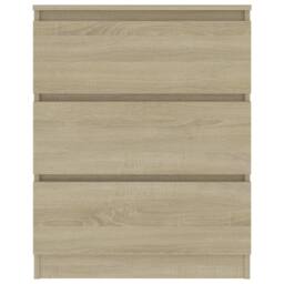 Berkfield Home Sideboard Sonoma Oak 60x35x76 cm Engineered Wood in Brown - Size: 60 x 35 x 76 cm - thumbnail 4