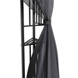 Living and Home 13x10ft Outdoor Garden Gazebo Shade Canopy in Black - thumbnail 7