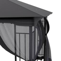 Living and Home 13x10ft Outdoor Garden Gazebo Shade Canopy in Black - thumbnail 8