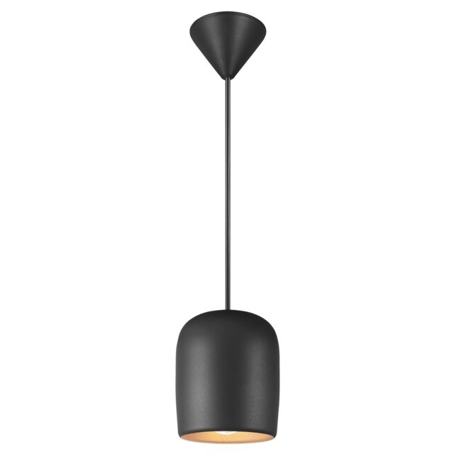 Nordlux Modern Indoor Pendant Light Black Metal E27 Hand Blown Glass - Mains Powered, IP20 - image 1