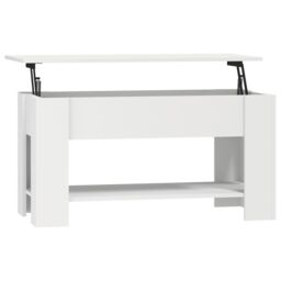 Berkfield Home Coffee Table White 101x49x52 cm Engineered Wood - Size: 101 x 49 x 52 cm - thumbnail 2