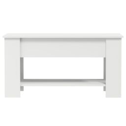 Berkfield Home Coffee Table White 101x49x52 cm Engineered Wood - Size: 101 x 49 x 52 cm - thumbnail 4