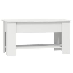 Berkfield Home Coffee Table White 101x49x52 cm Engineered Wood - Size: 101 x 49 x 52 cm - thumbnail 3