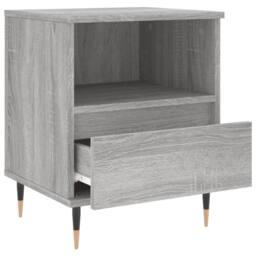 Berkfield Home Bedside Cabinet Grey Sonoma 40x35x50 cm Engineered Wood - Size: 40 x 35 x 50 cm - thumbnail 6