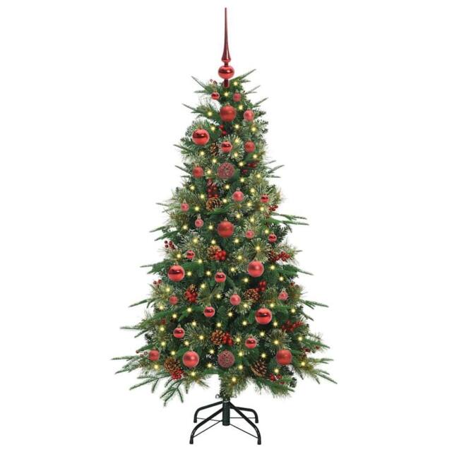 Berkfield Home Elegant Artificial Hinged Christmas Tree Green 120 cm PE & PVC - image 1