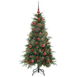Berkfield Home Elegant Artificial Hinged Christmas Tree Green 120 cm PE & PVC - thumbnail 4
