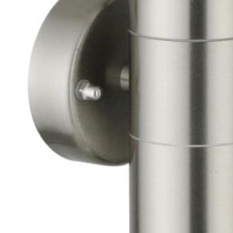 First Choice Lighting Set of 2 Blaze - Stainless Steel Outdoor Up Down Wall Lights in Silver - thumbnail 6