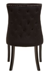 Orsina Velvet Dining Chair, Curved High Back Office Chair, Aesthetic Velvet Accent chair for Living Room in Charcoal - thumbnail 2