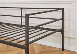 Crazy Price Beds Ltd Catton Black Metal Day Bed With Trundle - Size: Single - thumbnail 7