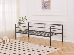 Crazy Price Beds Ltd Catton Black Metal Day Bed With Trundle - Size: Single - thumbnail 5