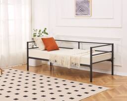 Crazy Price Beds Ltd Catton Black Metal Day Bed With Trundle - Size: Single - thumbnail 4