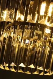 Living and Home Crystal Mount Ceiling Light in Black - thumbnail 6