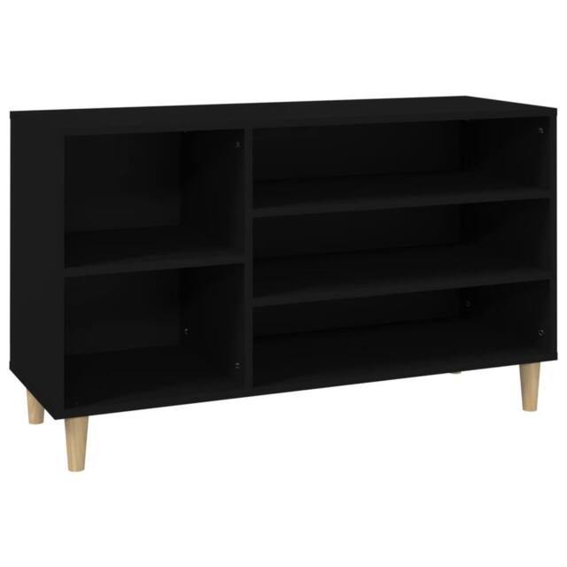 Berkfield Home Shoe Cabinet Black 102x36x60 cm Engineered Wood - Size: 102 x 36 x 60 cm - image 1