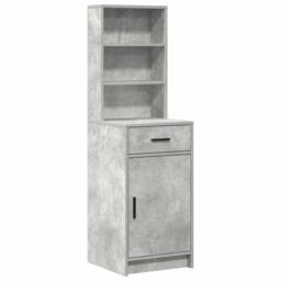 Berkfield Home 3 Piece Dressing Table Set Concrete Grey Engineered Wood - thumbnail 6