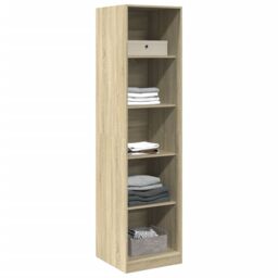 Berkfield Home Wardrobe Sonoma Oak 50x50x200 cm Engineered Wood in Brown - Size: 50 x 50 x 200 cm - thumbnail 3
