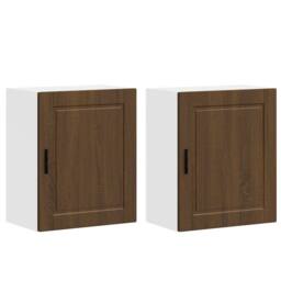 Berkfield Home Kitchen Wall Cabinets 2 pcs¬†Porto Brown Oak Engineered Wood - thumbnail 3