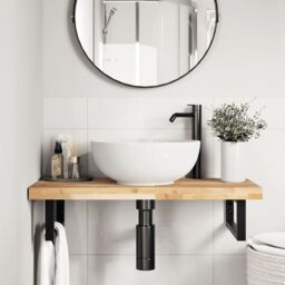 Berkfield Home Bathroom Vanity Top Untreated 60x40x4 cm Solid Wood Acacia in Brown - Size: 60 x 40 x 4 cm - thumbnail 2