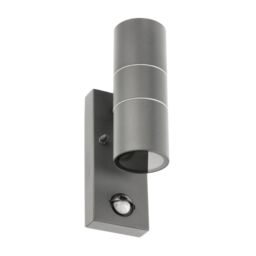 CGC Lighting 'Mia' Dark Grey Stainless Steel GU10 Up & Down Outdoor Wall Light IP44 with PIR Motion Sensor - thumbnail 5