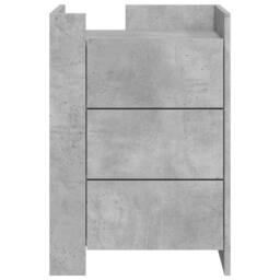 Berkfield Home Bedside Cabinet Concrete Grey 45x50x65 cm Engineered Wood - Size: 45 x 50 x 65 cm - thumbnail 4