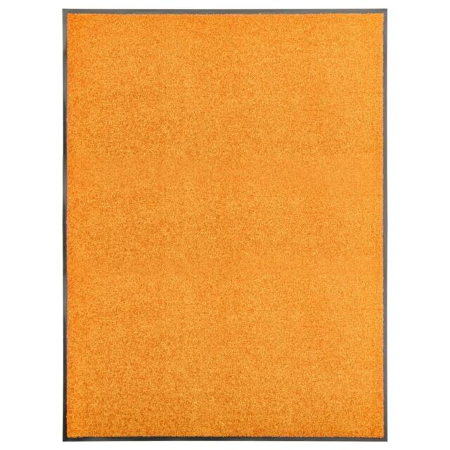 Berkfield Home Doormat Washable Orange 90x120 cm - image 1