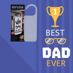 VFM e-Store Man Cave Door Sign Best Dad Ever Fathers Day Gift, Birthday White - thumbnail 3