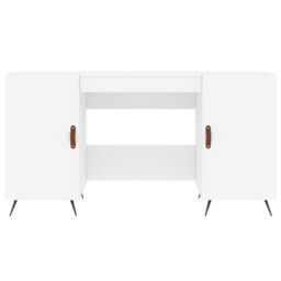 Berkfield Home Desk White 140x50x75 cm Engineered Wood - Size: 140 x 50 x 75 cm - thumbnail 6