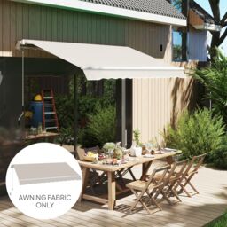 OUTSUNNY Replacement Canopy for 3 x 2.5 m Awning (Fabric Only) in Cream