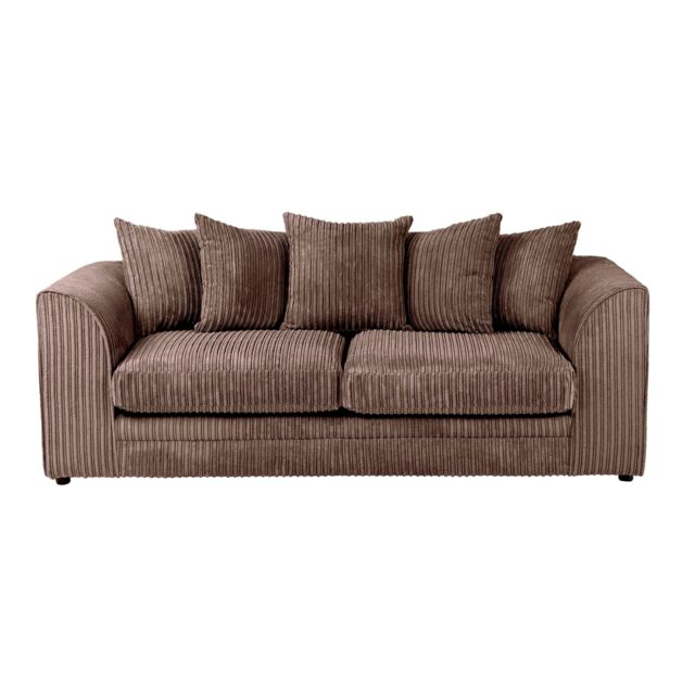 SquareBoxx Lennox Sofa Set 3 Seater in Chocolate - image 1
