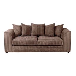 SquareBoxx Lennox Sofa Set 3 Seater in Chocolate - thumbnail 1