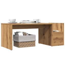 Berkfield Home Durable Coffee Table Artisian Oak 90x45x35 cm Engineered Wood in Brown - Size: 90 x 45 x 35 cm - thumbnail 1