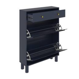 KEEPREAPER Freestanding Shoe Cabinet with 2 Flip Drawers & 1 Pull-Out Drawer in Blue - thumbnail 4