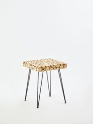 Orsina Easy To Maintain Square Side Table, Stable & Durable Table With Hairpin Legs, Design Cocktail Square Table in Natural - thumbnail 5