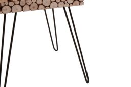 Orsina Easy To Maintain Square Side Table, Stable & Durable Table With Hairpin Legs, Design Cocktail Square Table in Natural - thumbnail 4