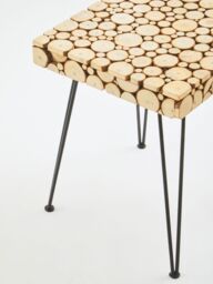 Orsina Easy To Maintain Square Side Table, Stable & Durable Table With Hairpin Legs, Design Cocktail Square Table in Natural - thumbnail 6